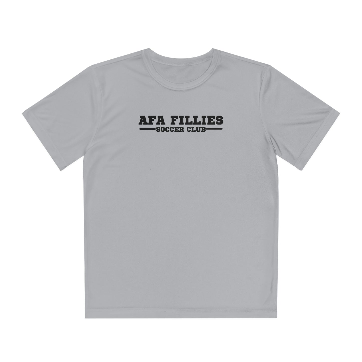 White AFA Fillies Youth Breathable PerformanceTee