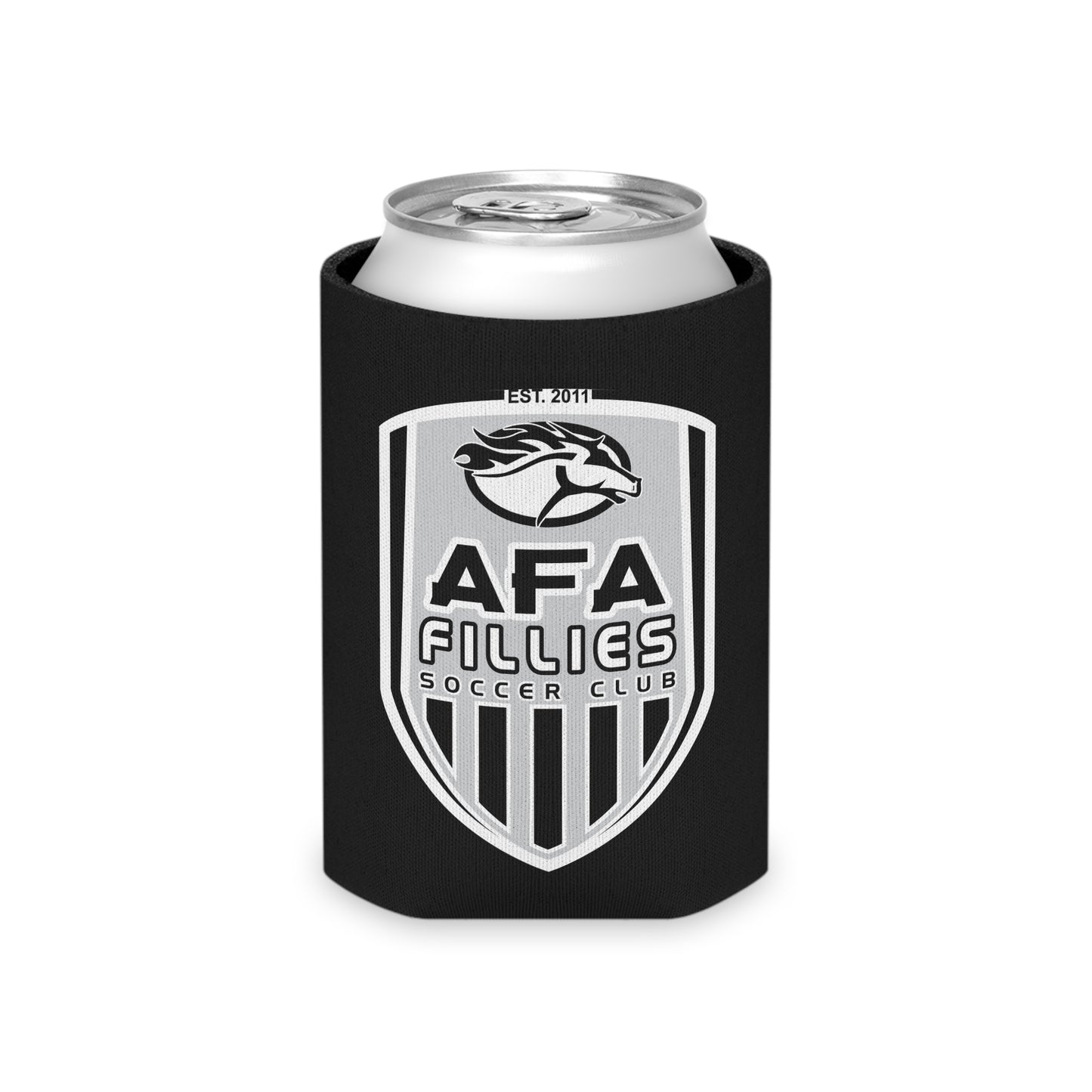 Black AFA Fillies Shield Can Cooler/Koozie