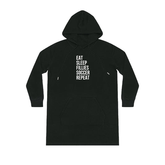 Eat Sleep Fillies Soccer Repeat Streeter Hoodie Dress