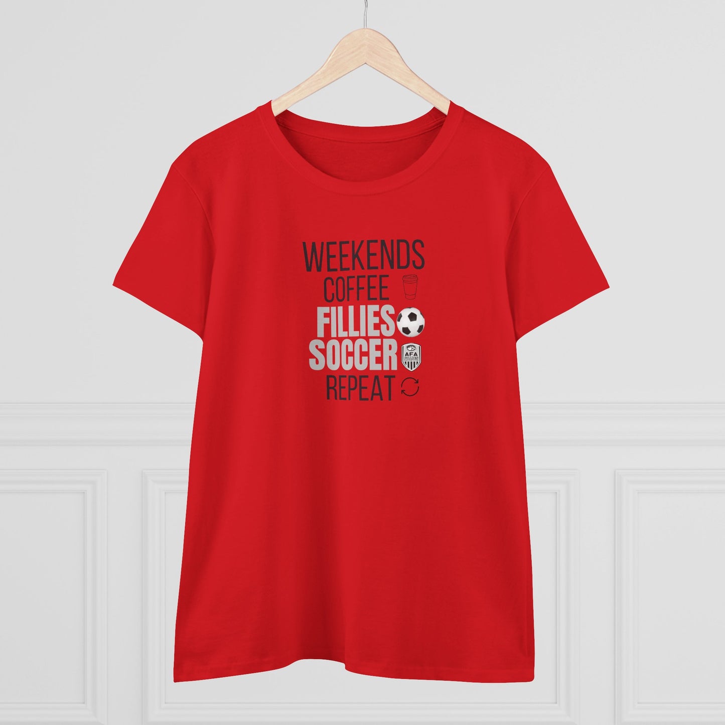 Weekends, Coffee, Fillies Soccer, Repeat Soccer Mom Tee