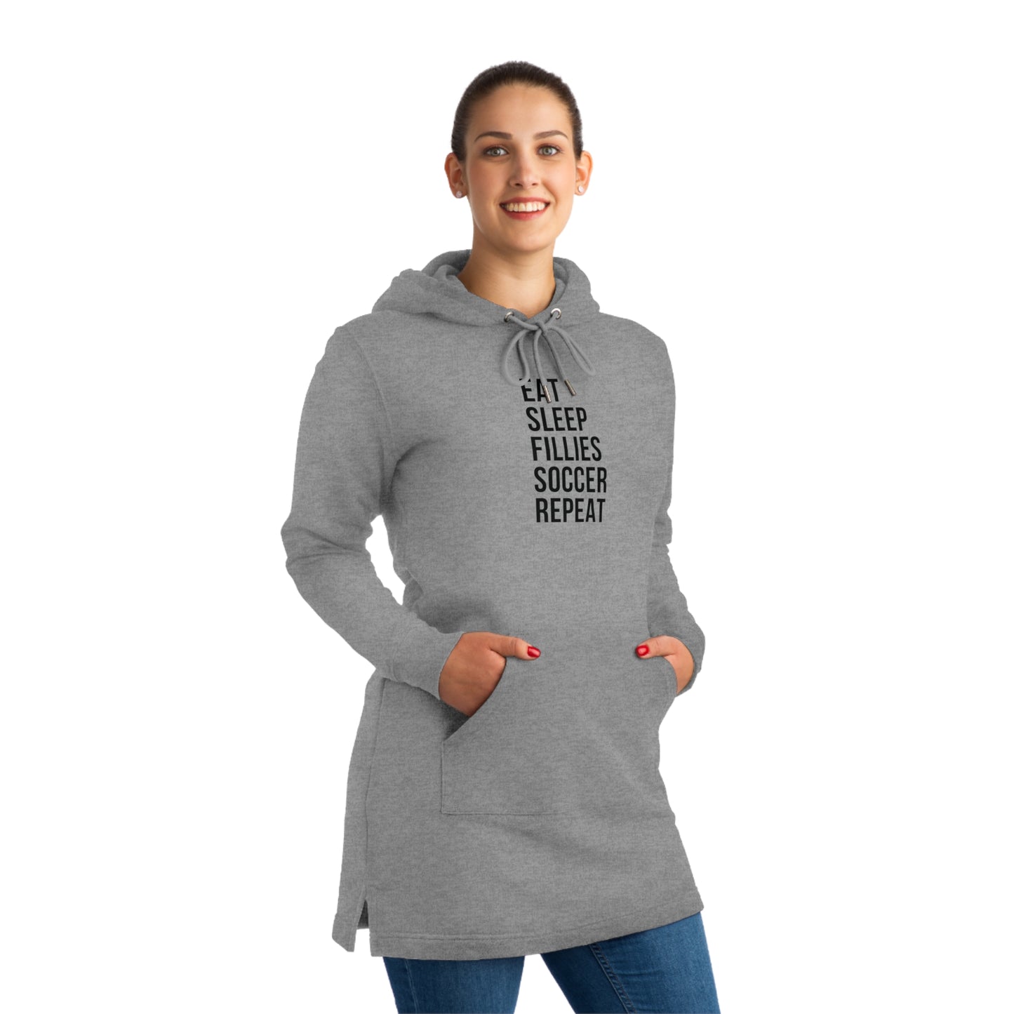 Eat Sleep Fillies Soccer Repeat Streeter Hoodie Dress