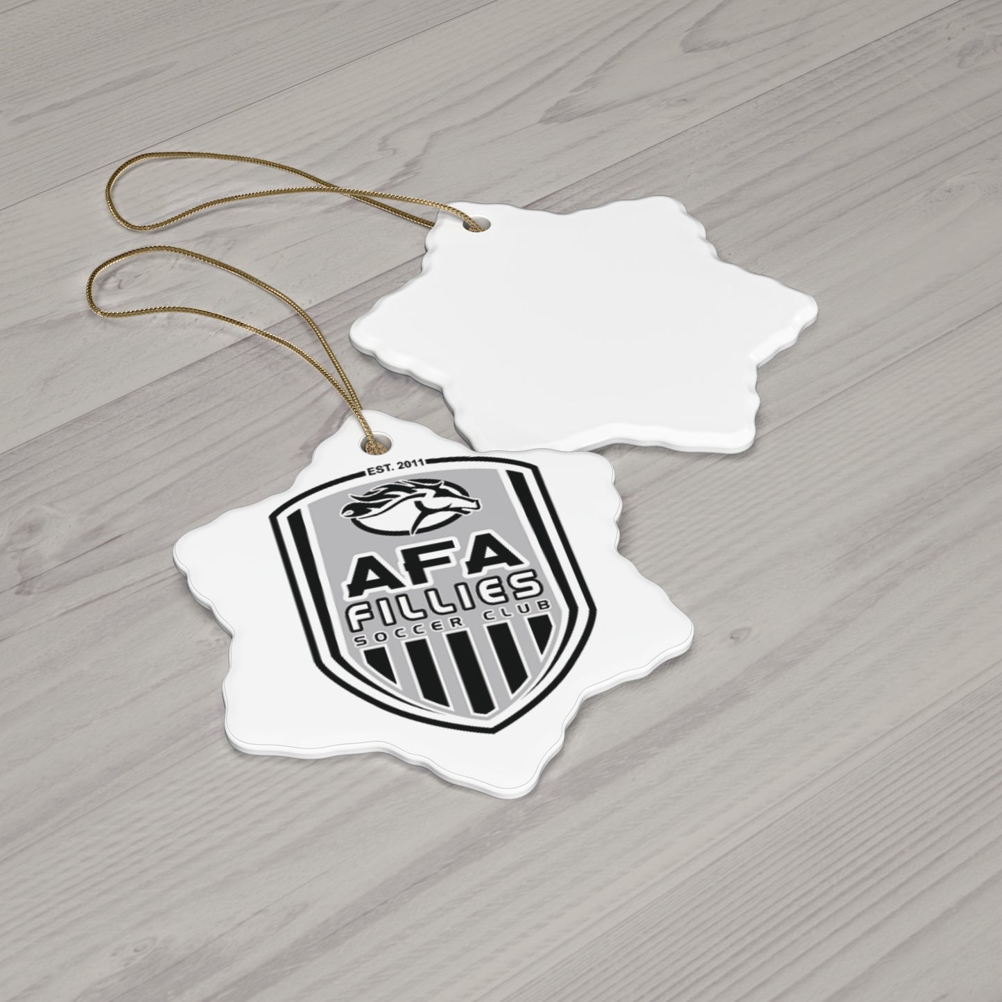 AFA Fillies Shield Ceramic Ornament