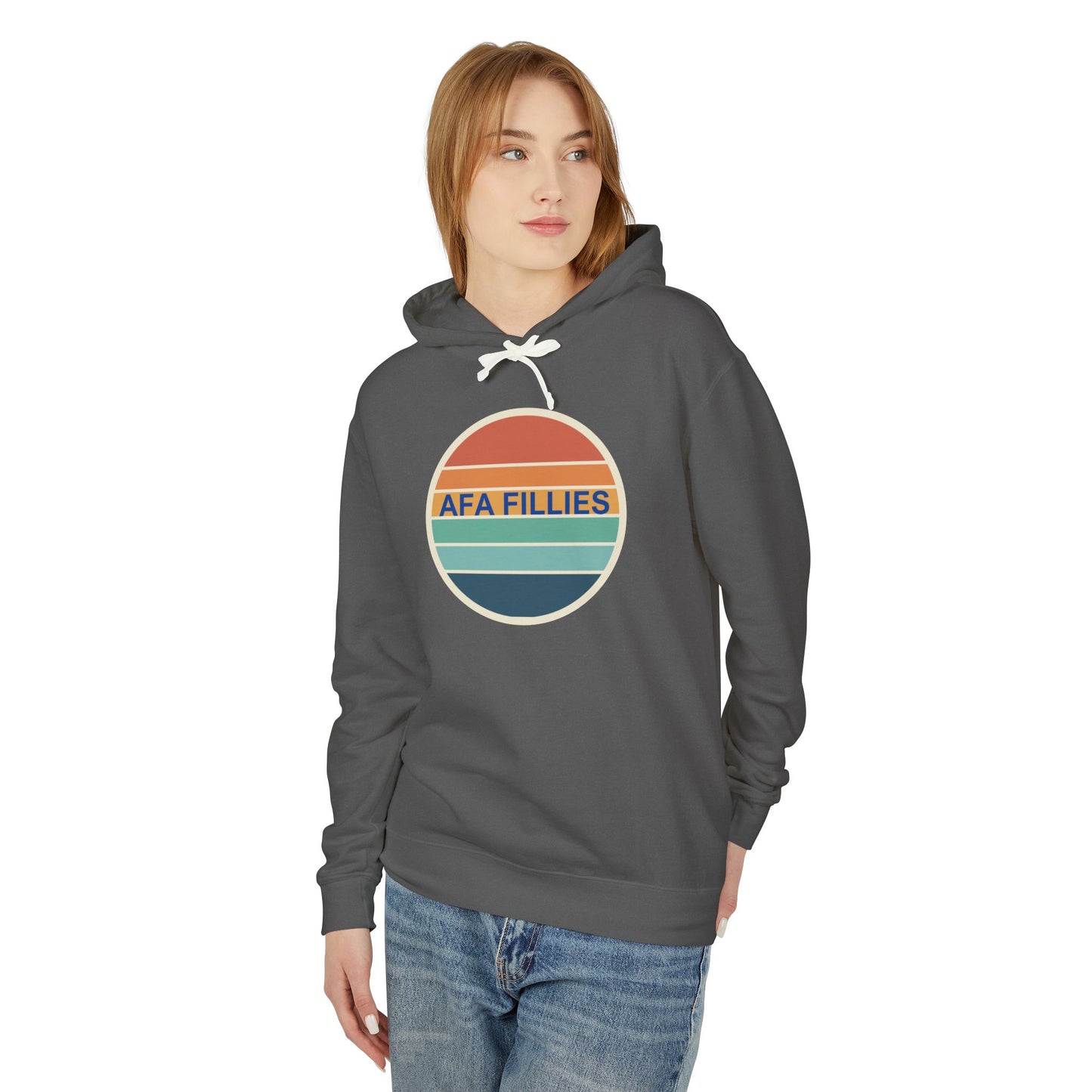 AFA Fillies Retro Aviator Design Lightweight Hoodie - No Front Pocket