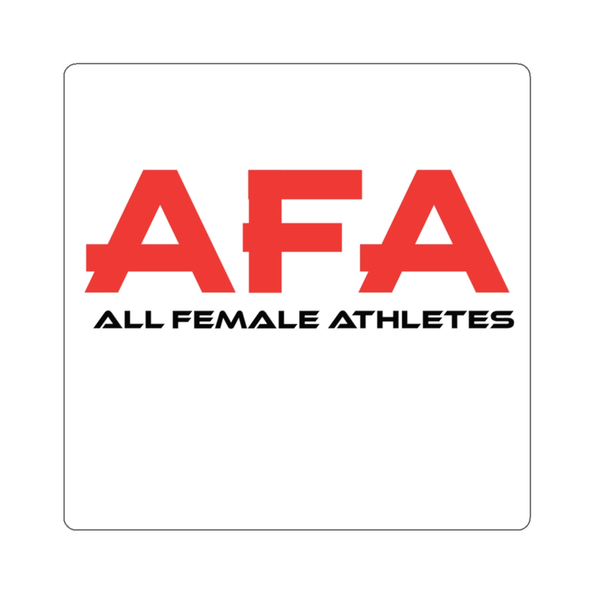 Red All Female Athletes Stickers