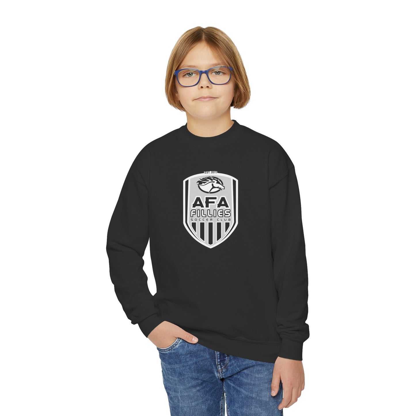 Fillies Shield Youth Crewneck Sweatshirt