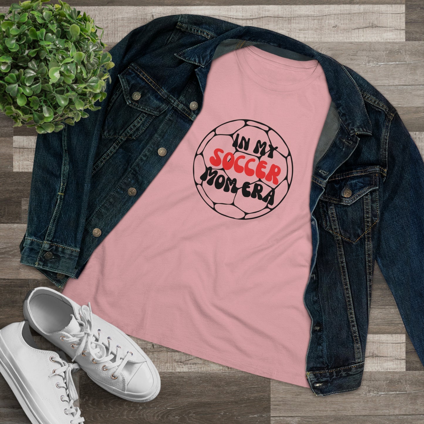 Red In My Soccer Mom Era Women's Cotton Tee