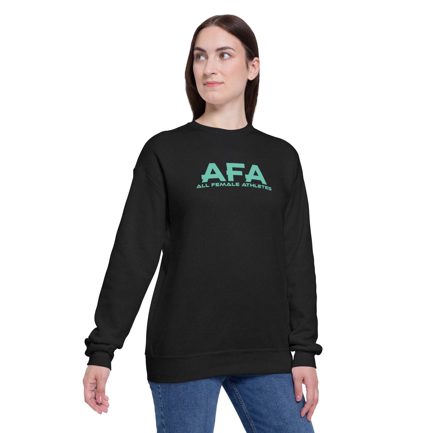 Light Green All Female Athlete Unisex Drop Shoulder Sweatshirt