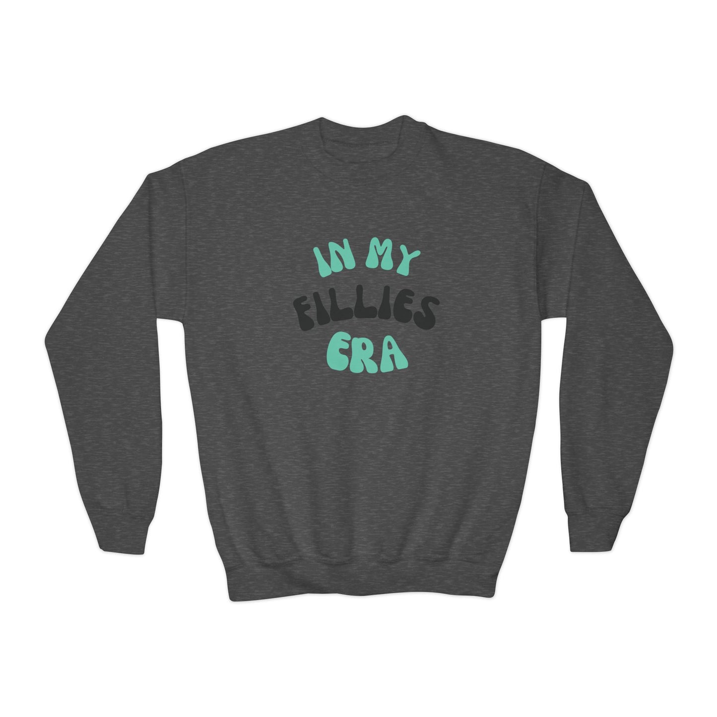 Light Green In My Fillies Era Youth Crewneck Sweatshirt