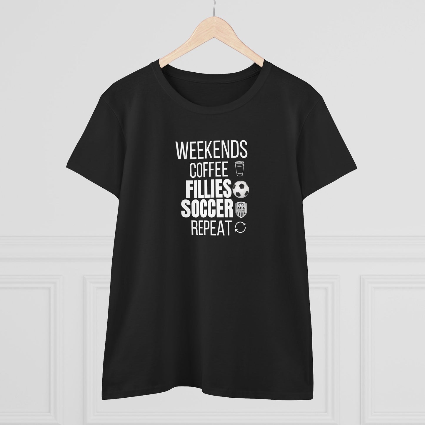 Weekends, Coffee, Fillies Soccer, Repeat Soccer Mom Tee