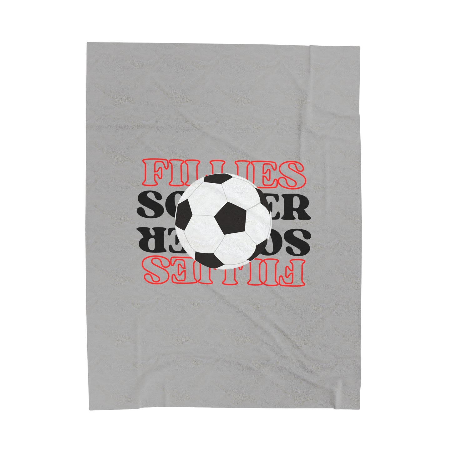 Fillies Soccer Mirror Image Velveteen Plush Blanket