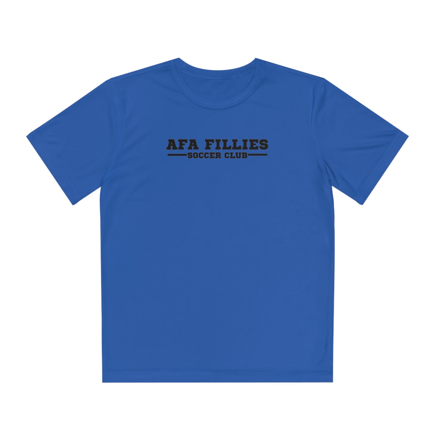 White AFA Fillies Youth Breathable PerformanceTee