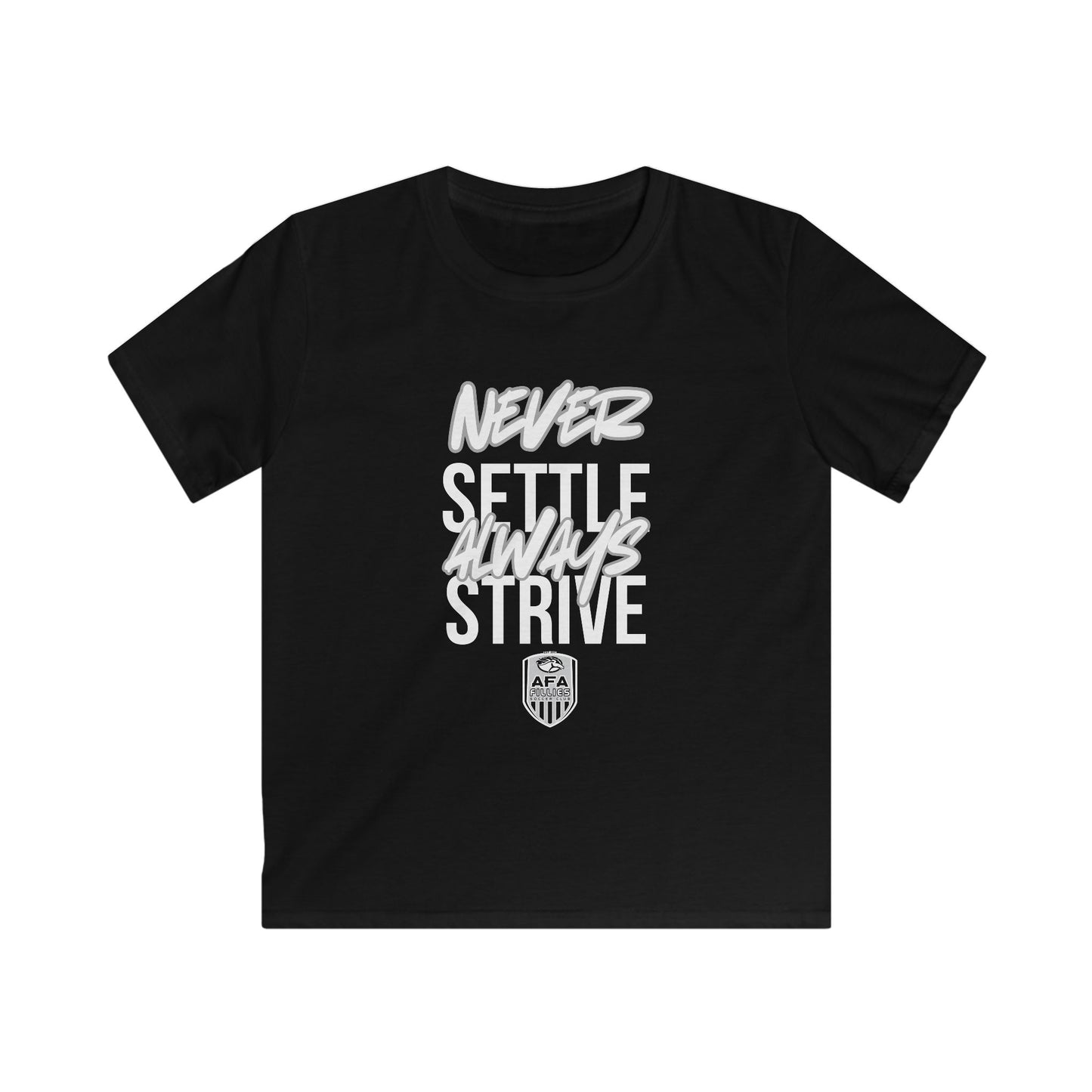 Fillies Never Settle, Always Strive Youth Shirt