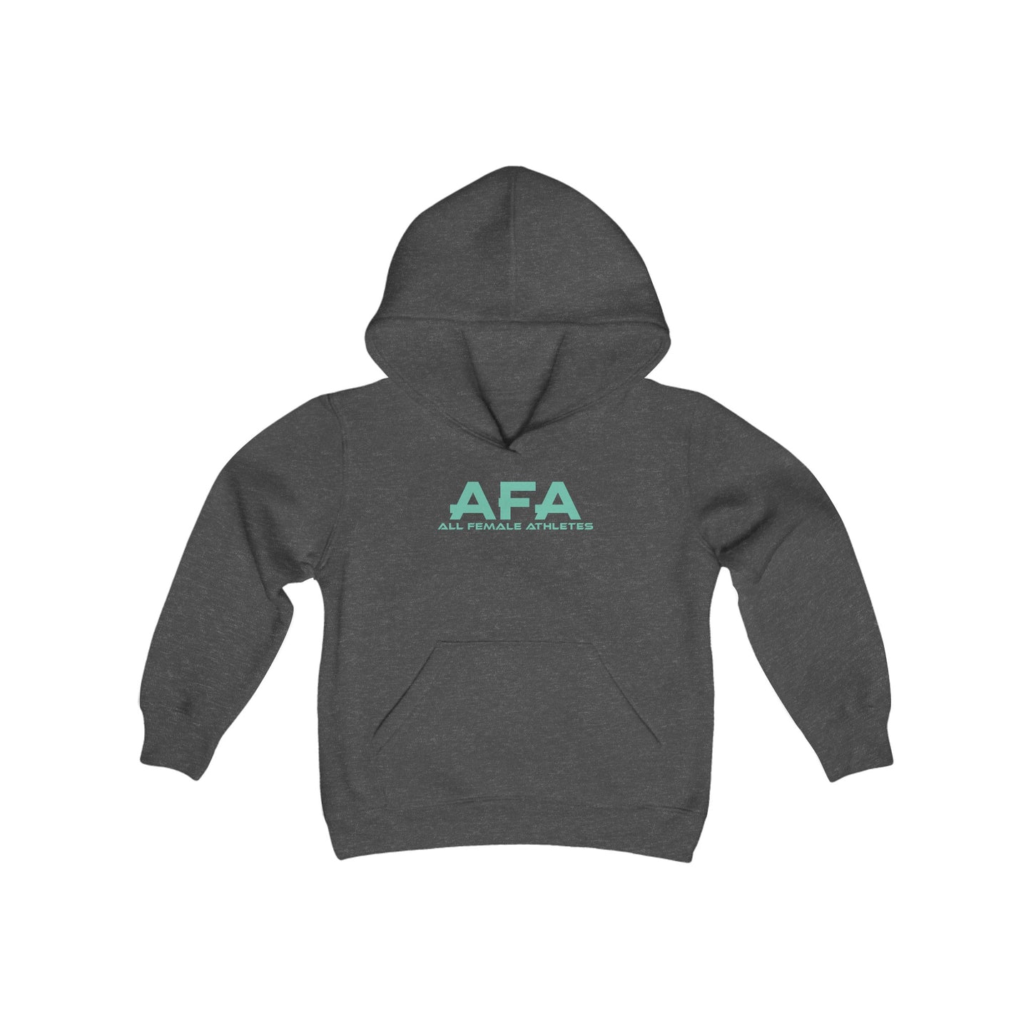 Light Green All Female Athletes Youth Heavy Blend Hooded Sweatshirt