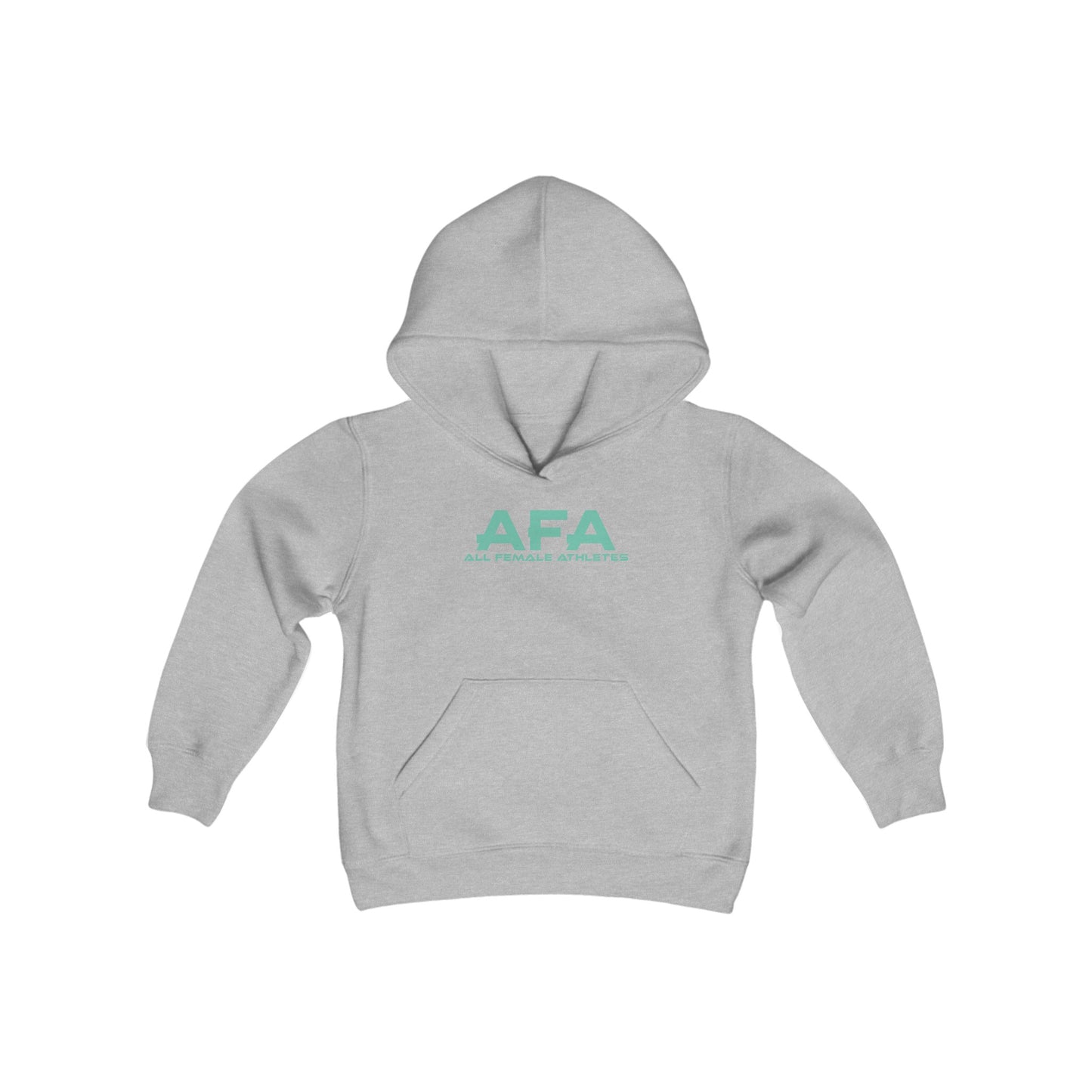 Light Green All Female Athletes Youth Heavy Blend Hooded Sweatshirt