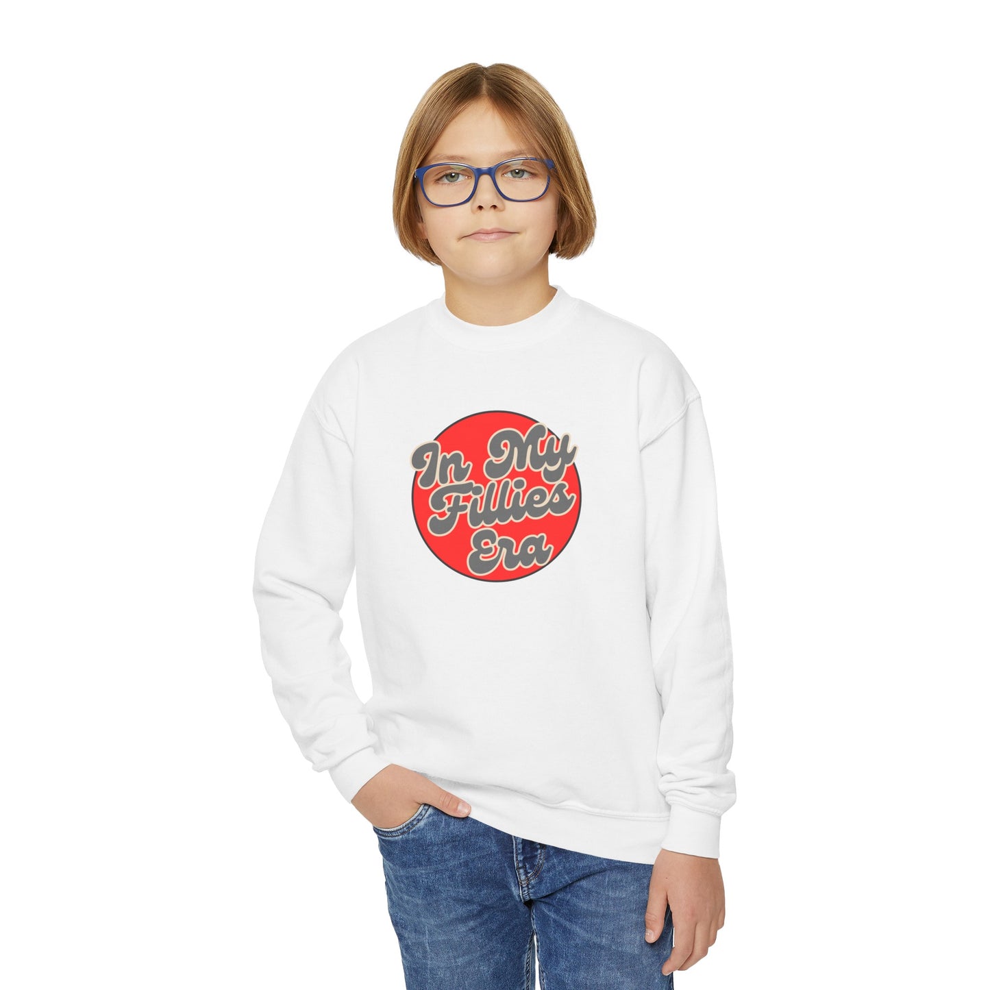 Red In My Fillies Era Youth Crewneck Sweatshirt