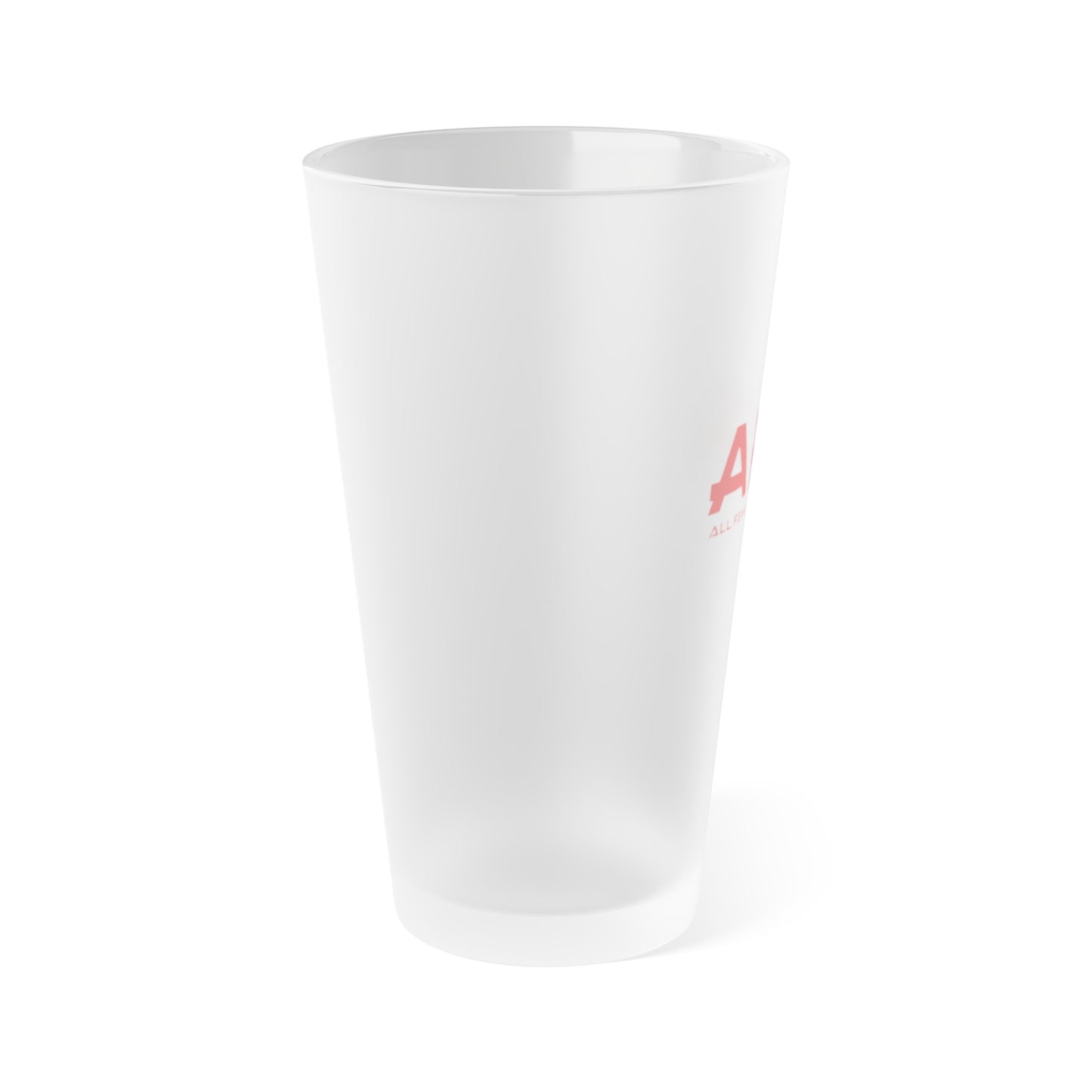 Red All Female Athletes Frosted Pint Glass, 16oz