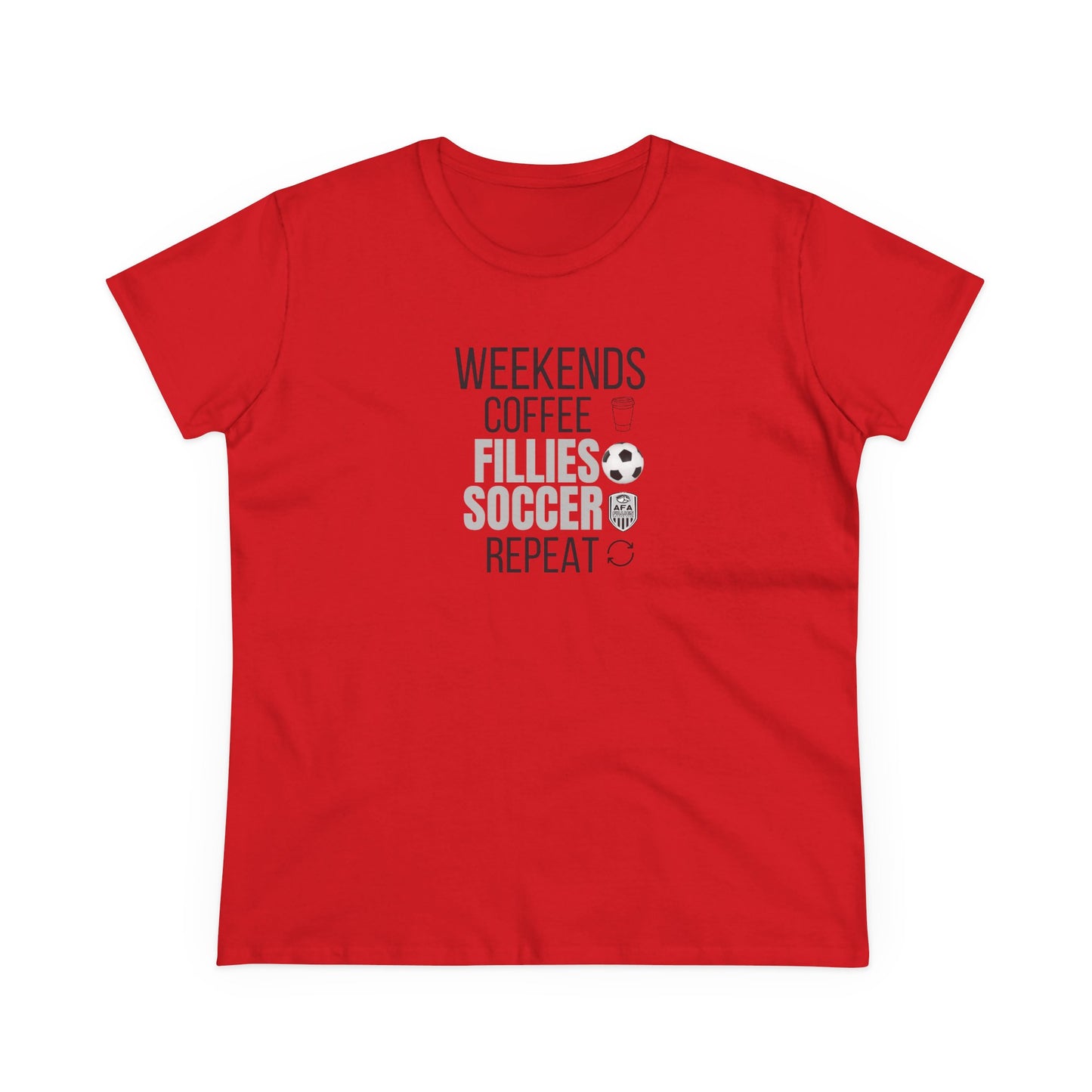 Weekends, Coffee, Fillies Soccer, Repeat Soccer Mom Tee