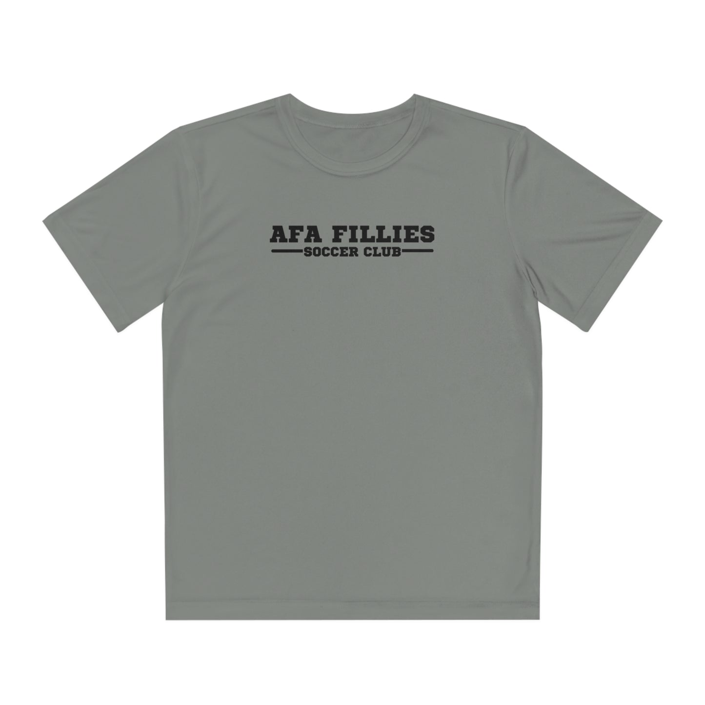 White AFA Fillies Youth Breathable PerformanceTee