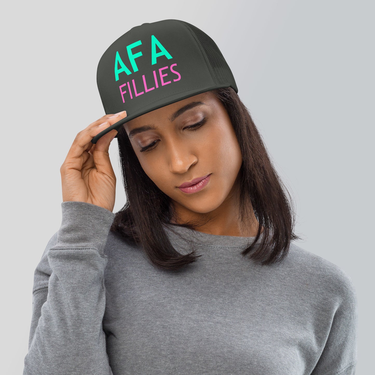 Light Green/Pink AFA Fillies Trucker Cap