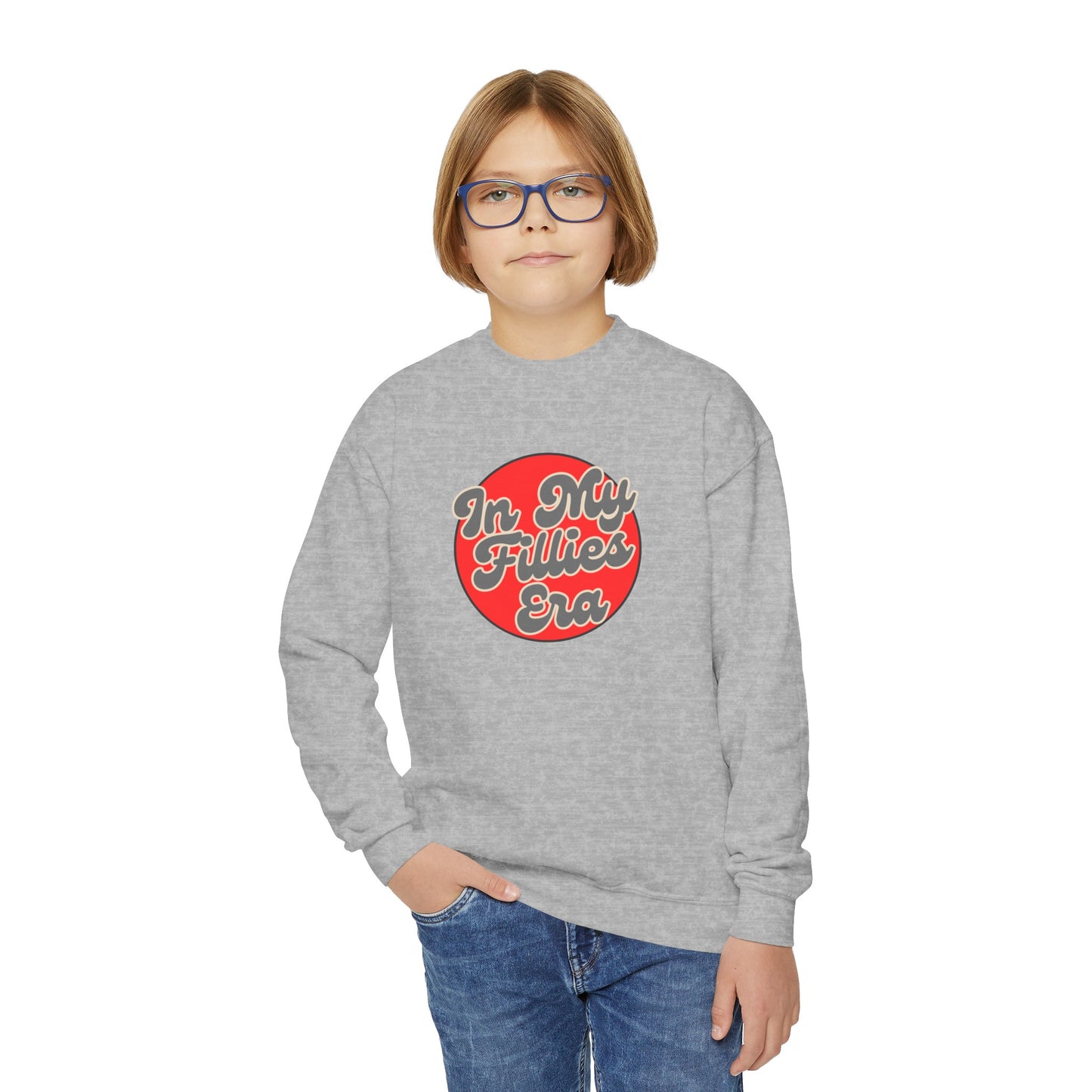 Red In My Fillies Era Youth Crewneck Sweatshirt