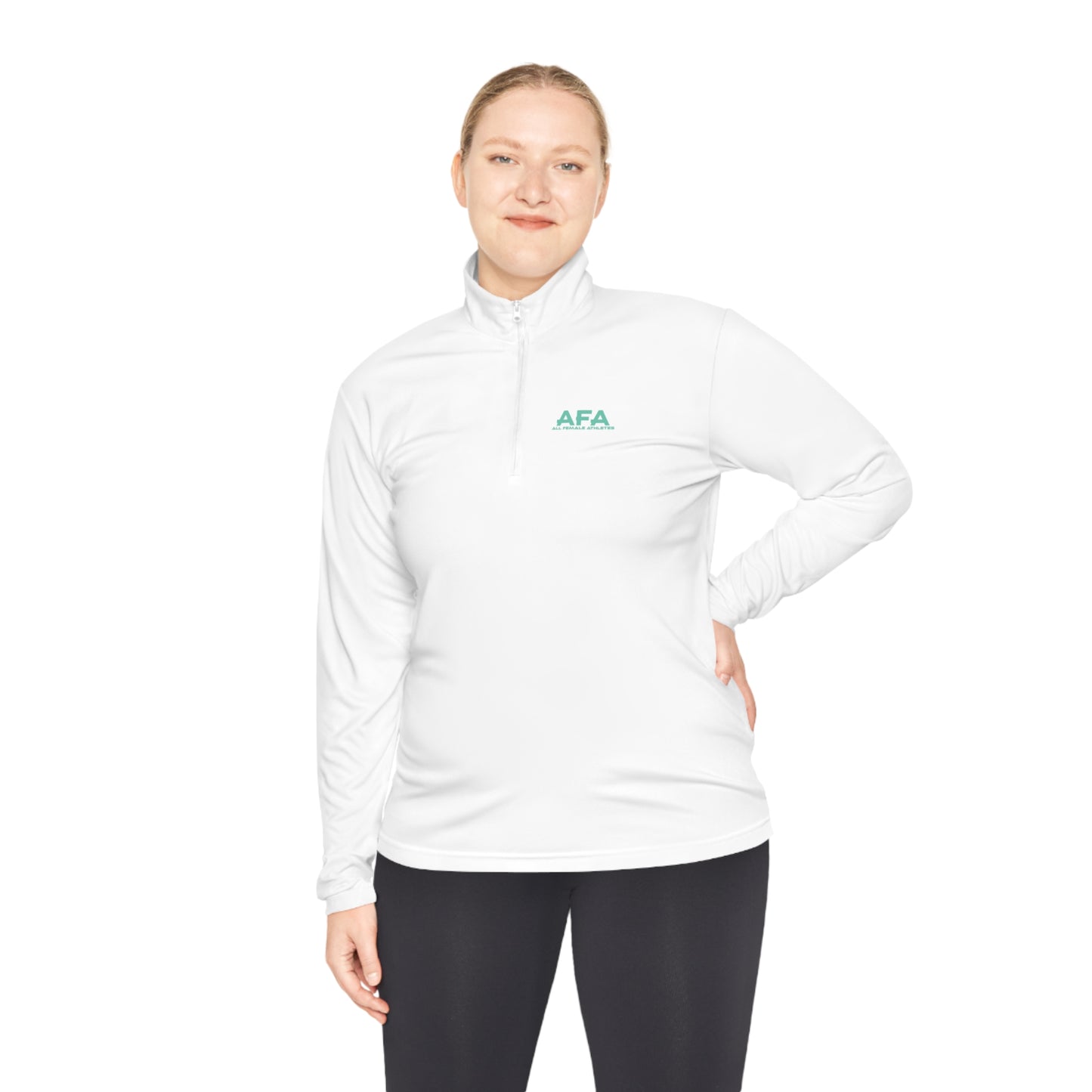 Teal All Female Athletes Unisex Quarter-Zip Pullover