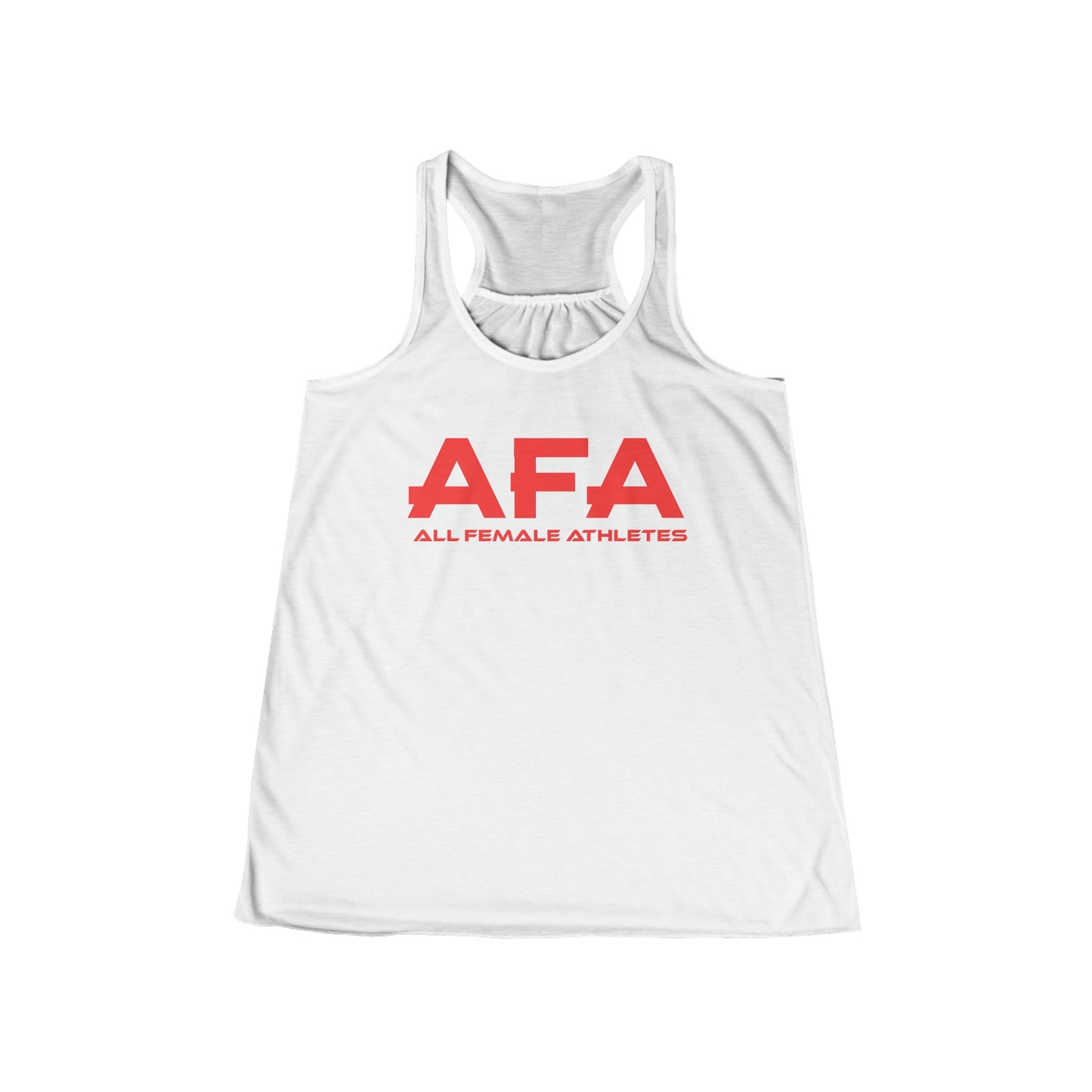 Red All Female Athletes Women's Flowy Racerback Tank