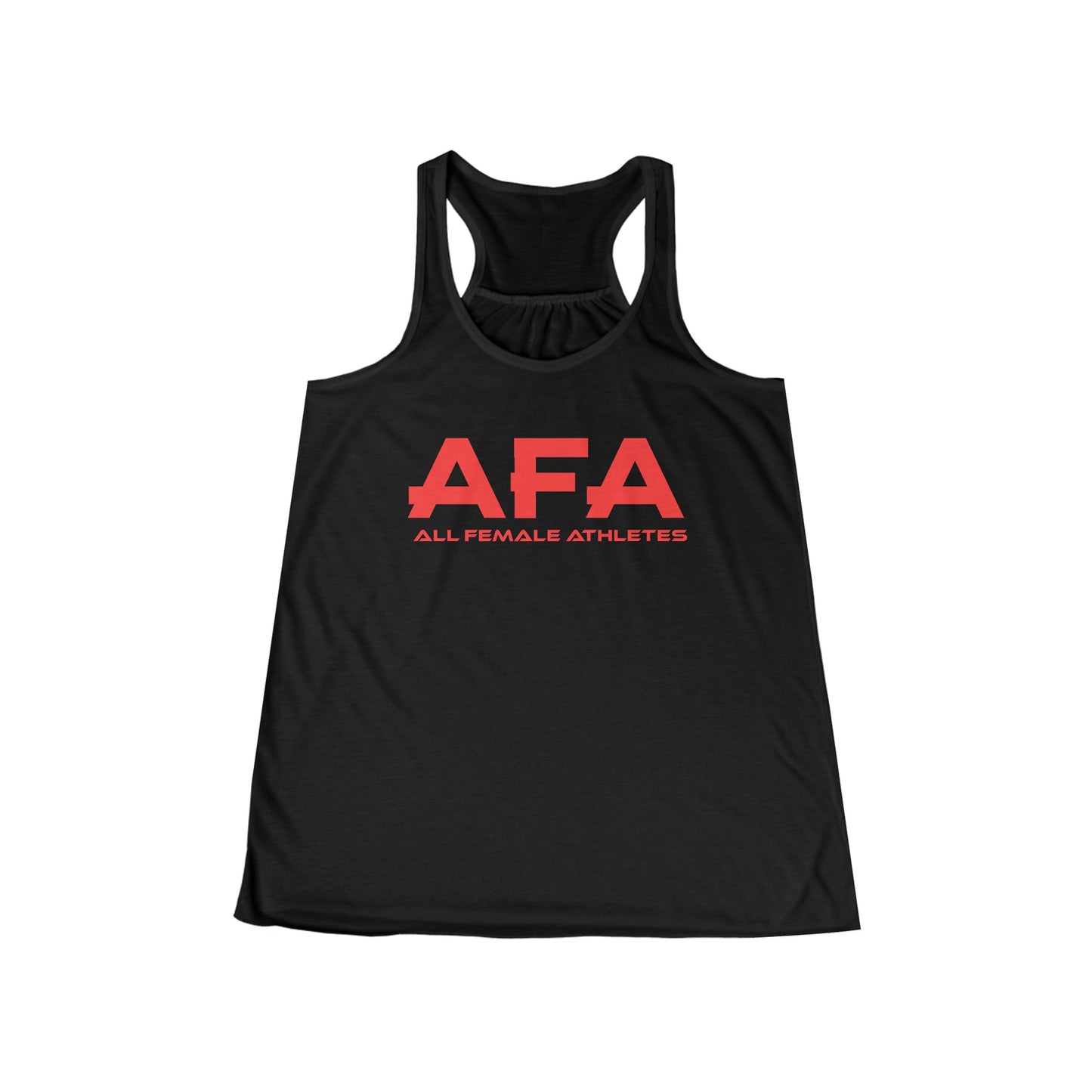 Red All Female Athletes Women's Flowy Racerback Tank