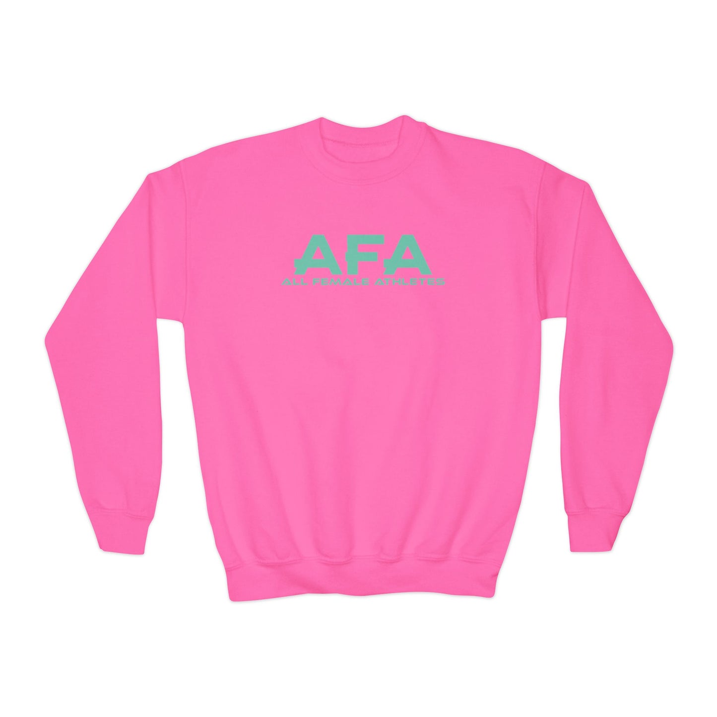 Light Green All Female Athletes Youth Crewneck Sweatshirt