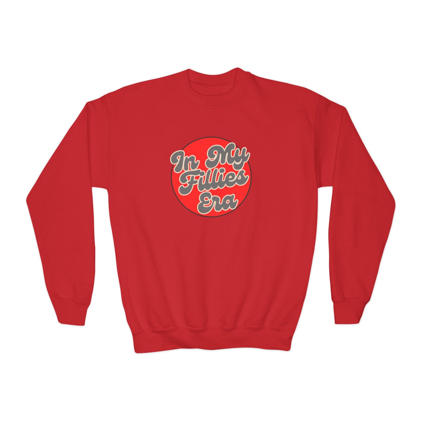 Red In My Fillies Era Youth Crewneck Sweatshirt