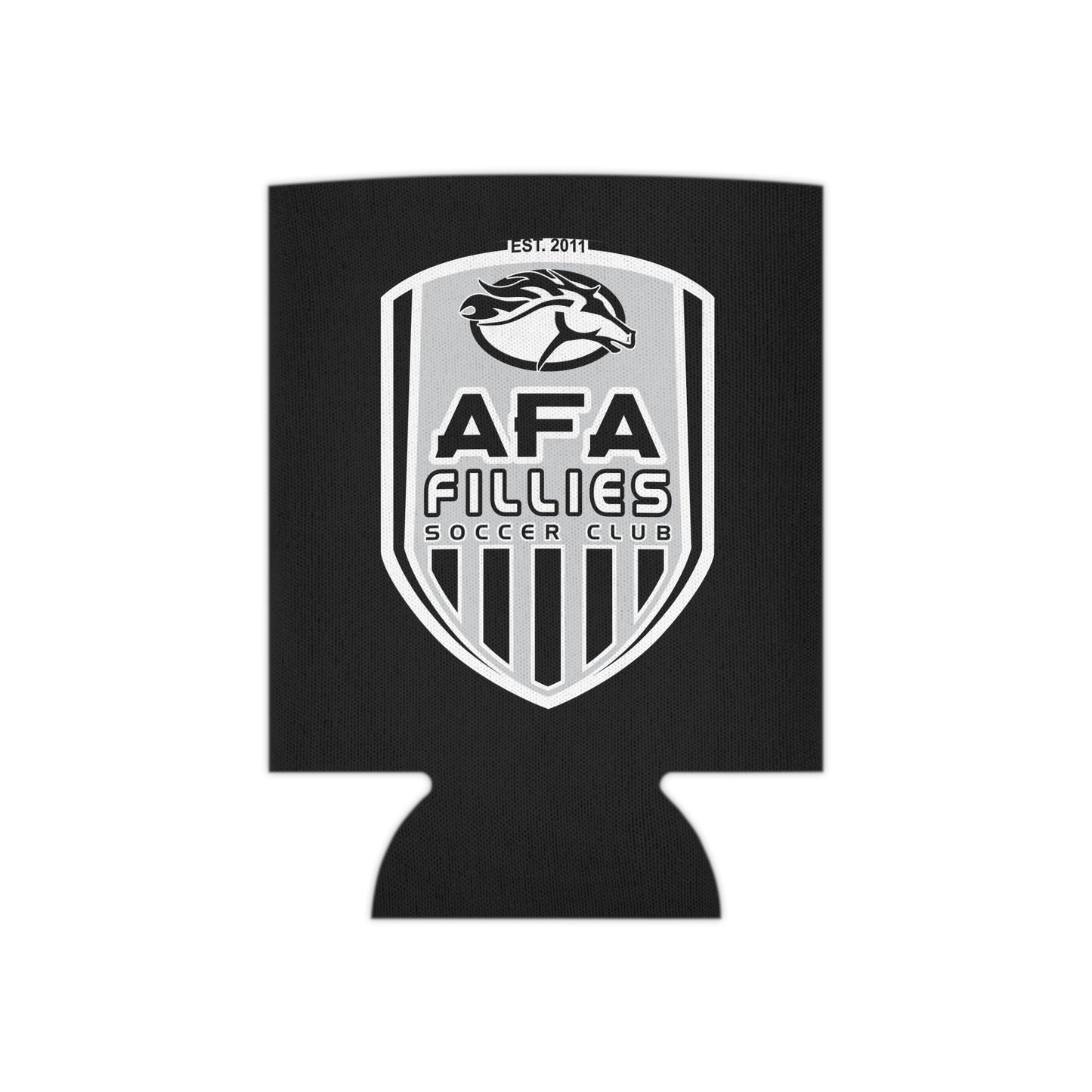 Black AFA Fillies Shield Can Cooler/Koozie