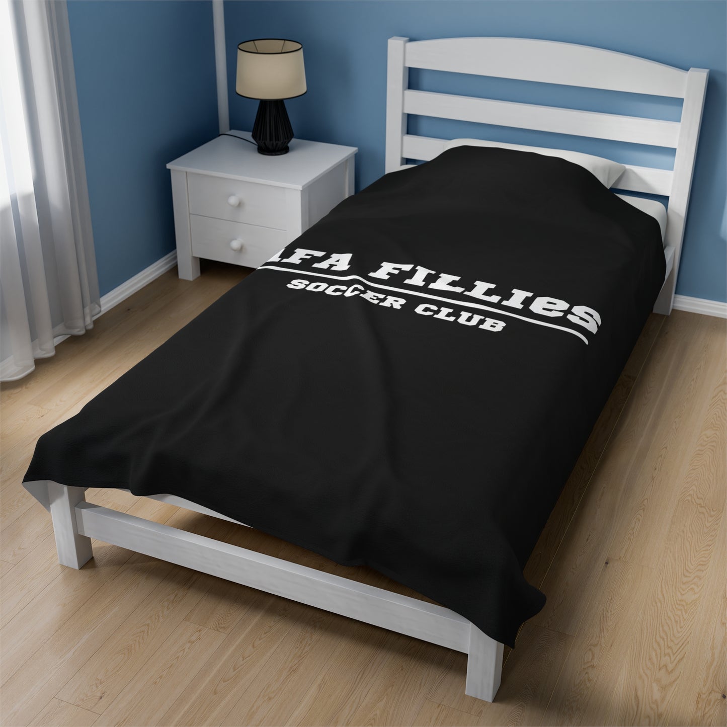 White AFA Velveteen Plush Blanket