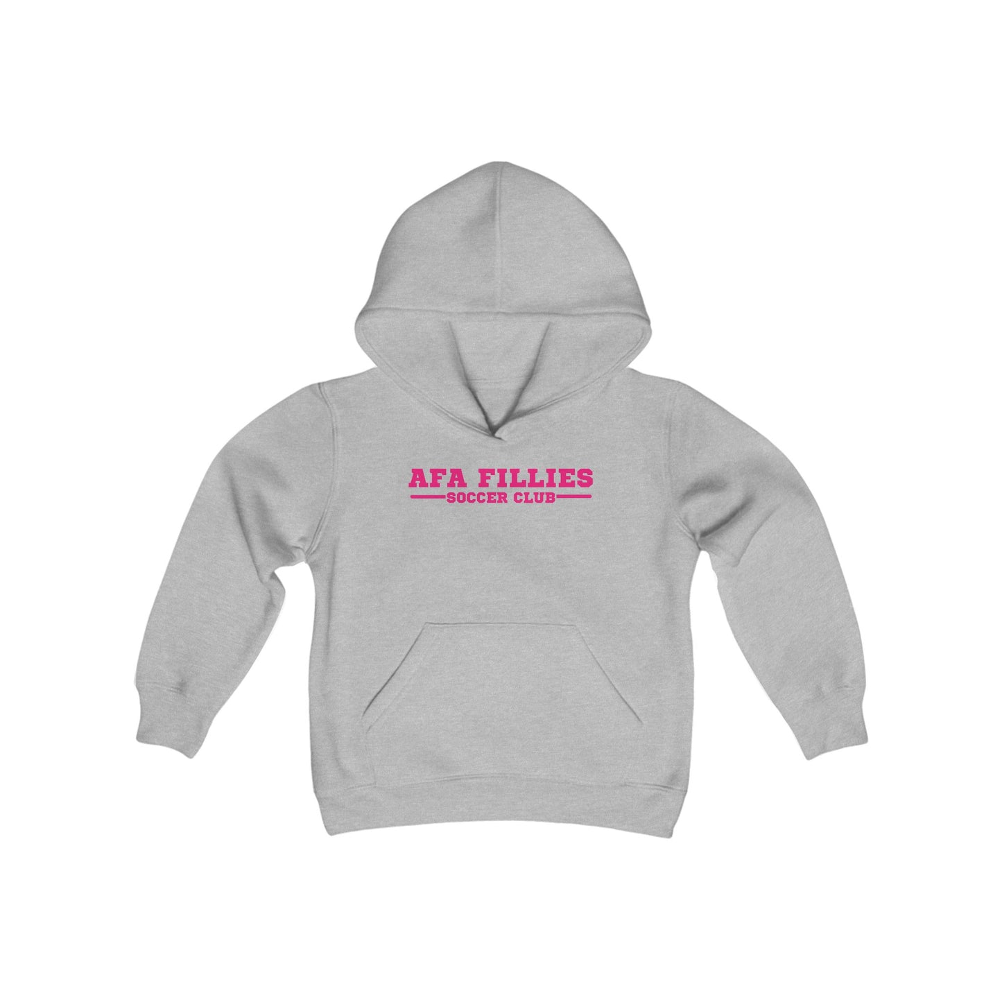 AFA Fillies Youth Hoodie Pink Bar Logo- Lightweight & Cozy for Soccer Fans