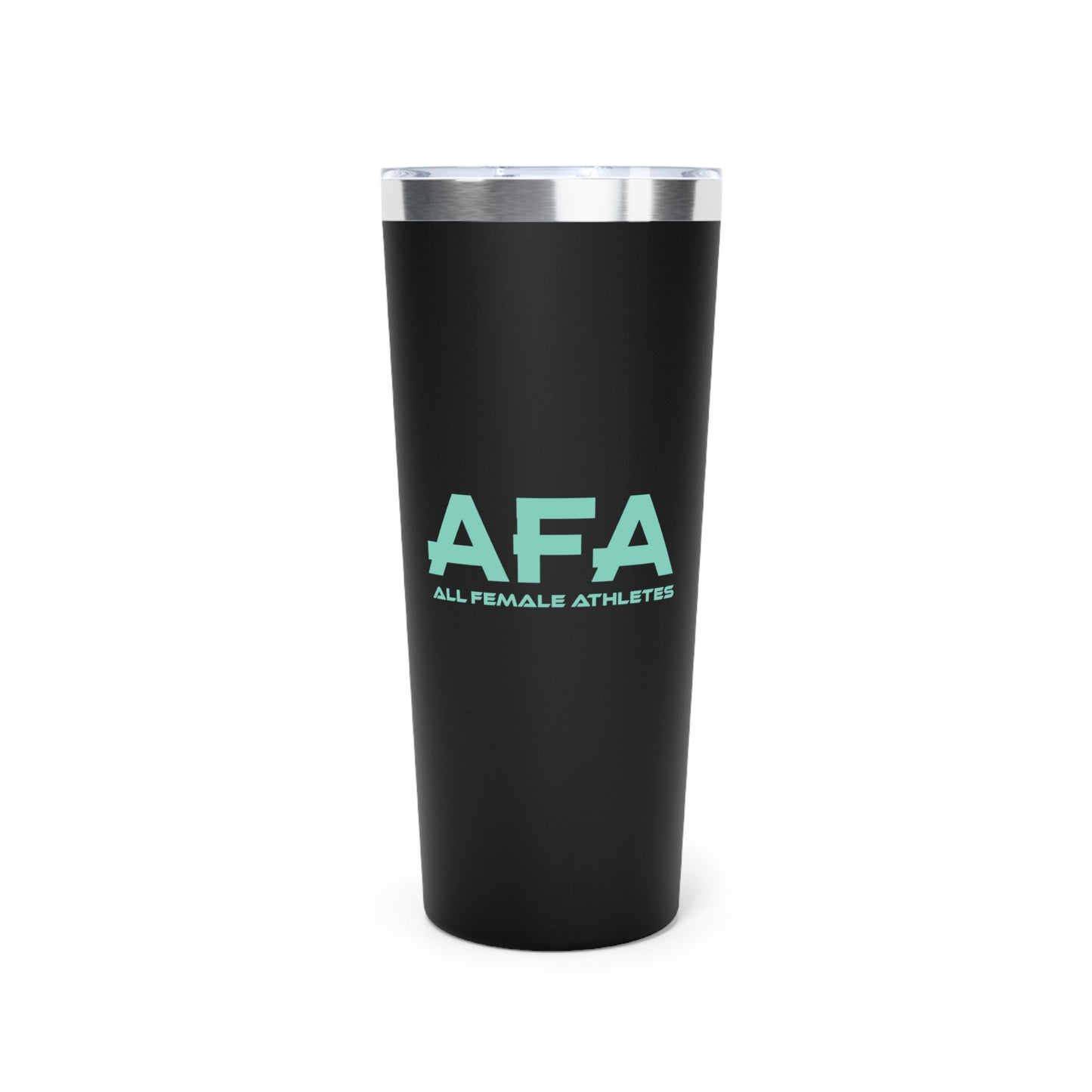 Black and Green All Female Athletes Copper Vacuum Insulated Tumbler, 22oz