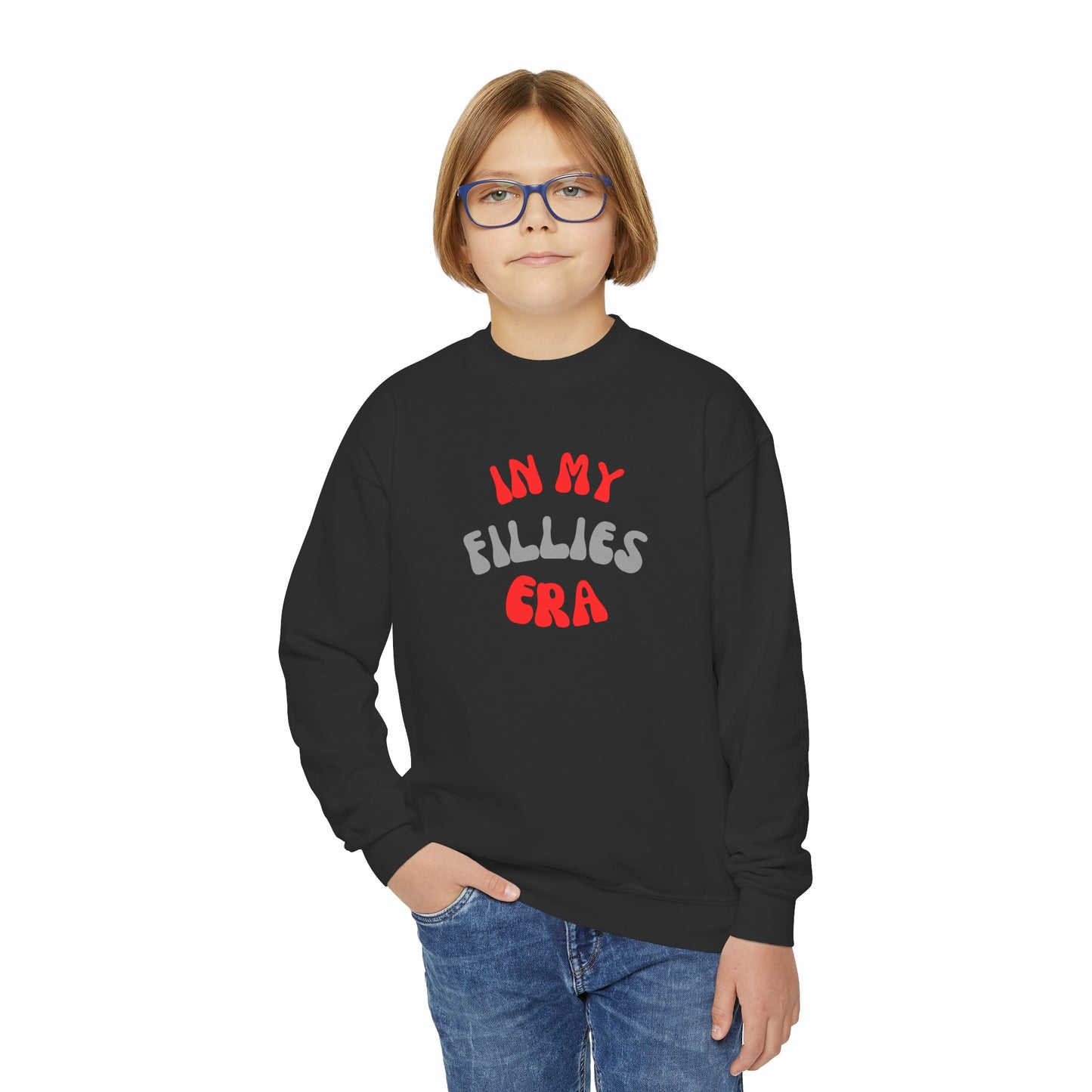 Red In My Fillies Era Youth Crewneck Sweatshirt