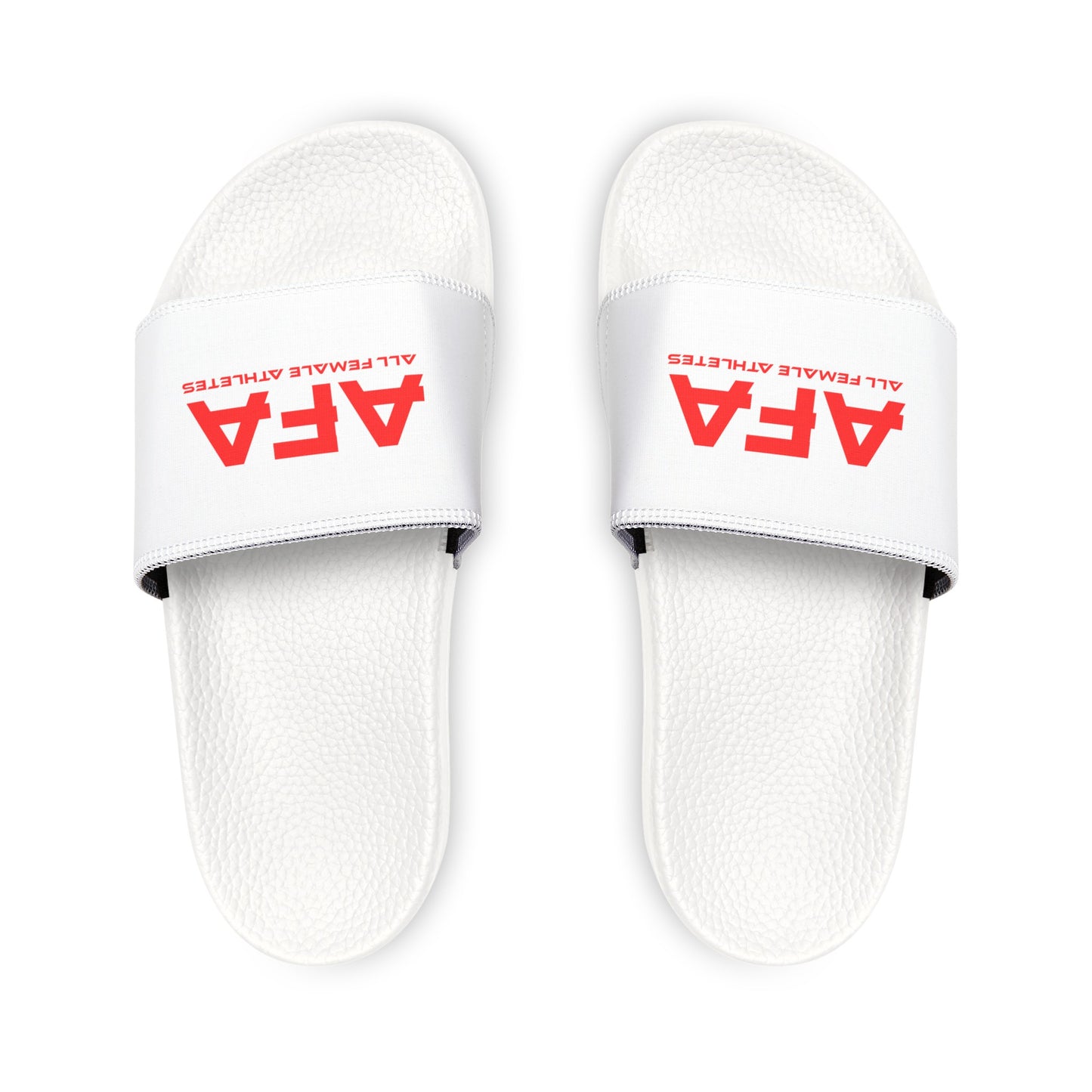 Red All Female Athletes Youth PU Slide Sandals