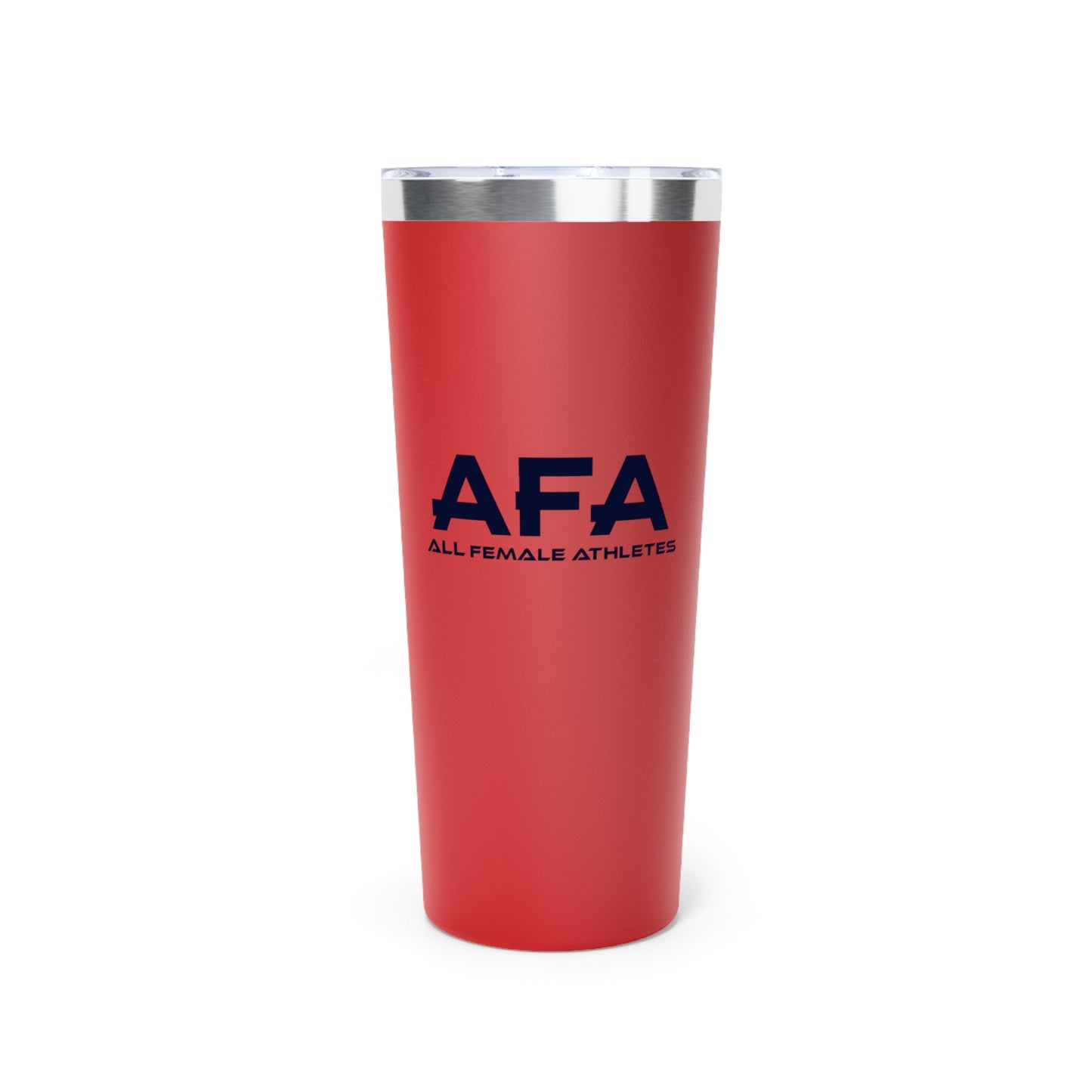 Black and Red All Female Athletes Copper Vacuum Insulated Tumbler, 22oz