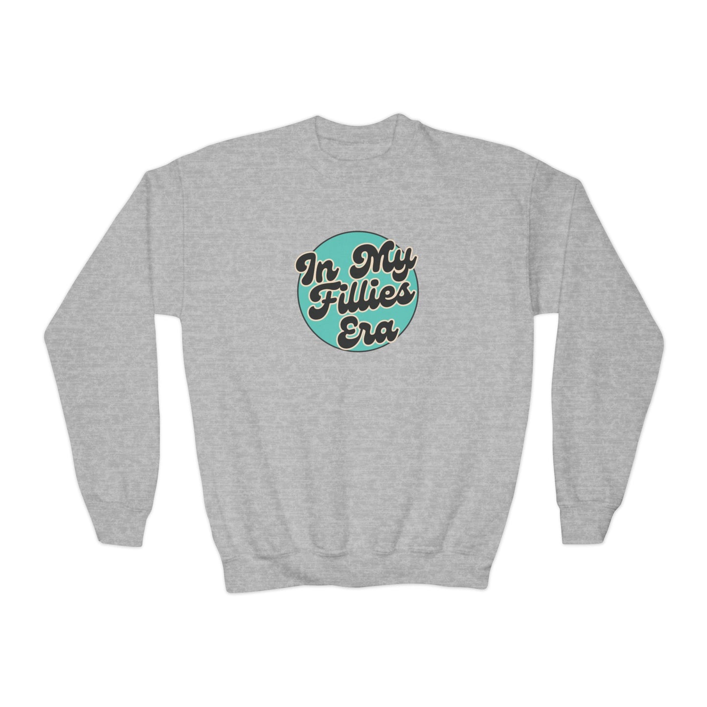 Light Green In My Fillies Era Youth Crewneck Sweatshirt