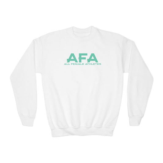 Light Green All Female Athletes Youth Crewneck Sweatshirt