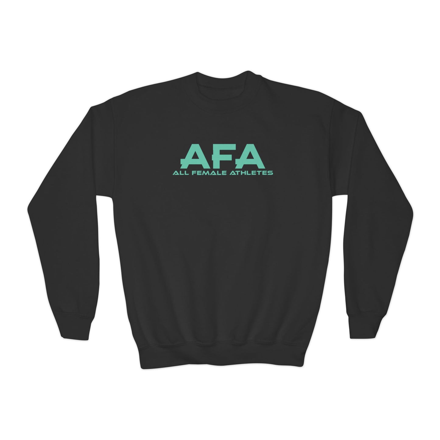 Light Green All Female Athletes Youth Crewneck Sweatshirt