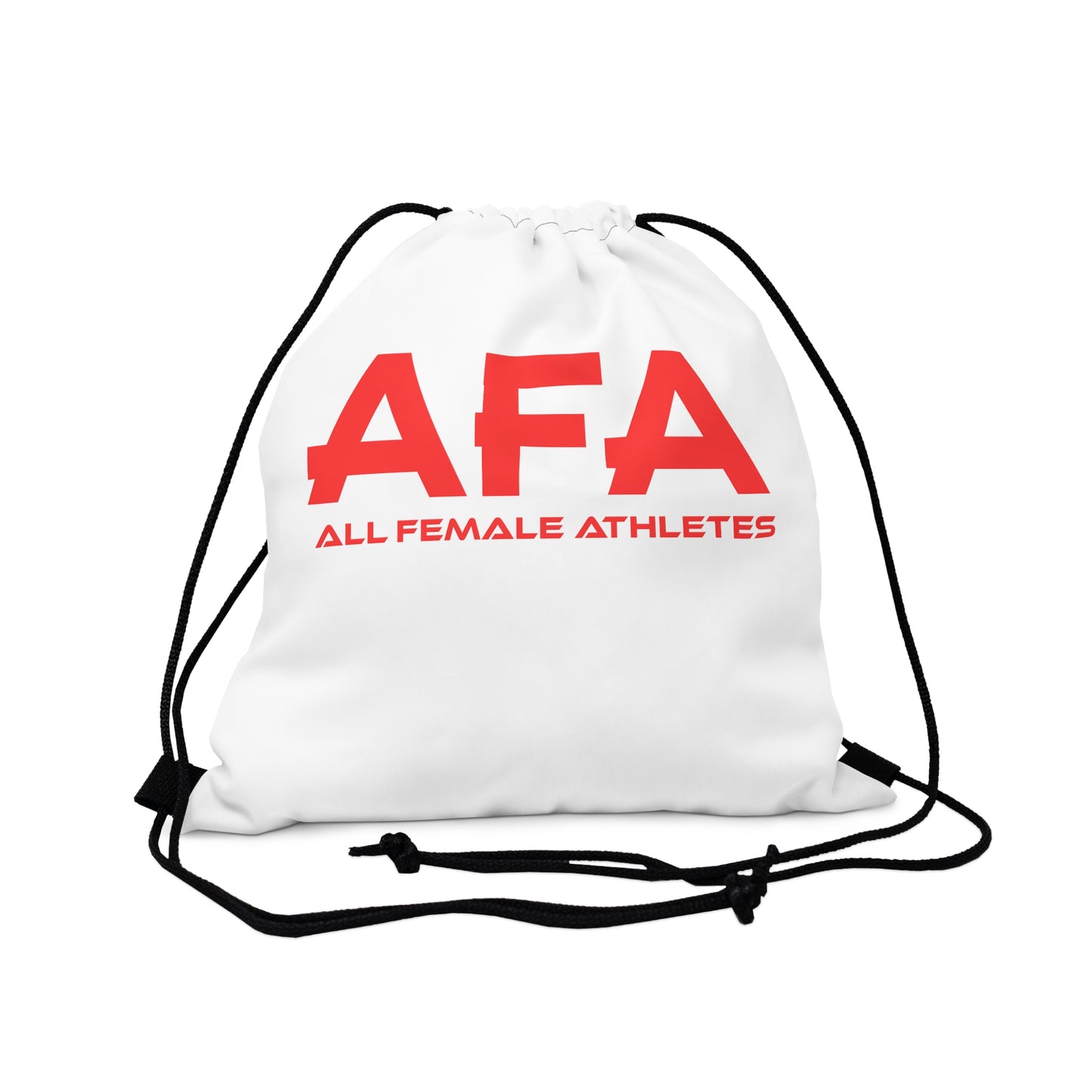 Red All Female Athletes Outdoor Drawstring Bag