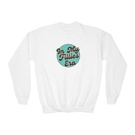 Light Green In My Fillies Era Youth Crewneck Sweatshirt