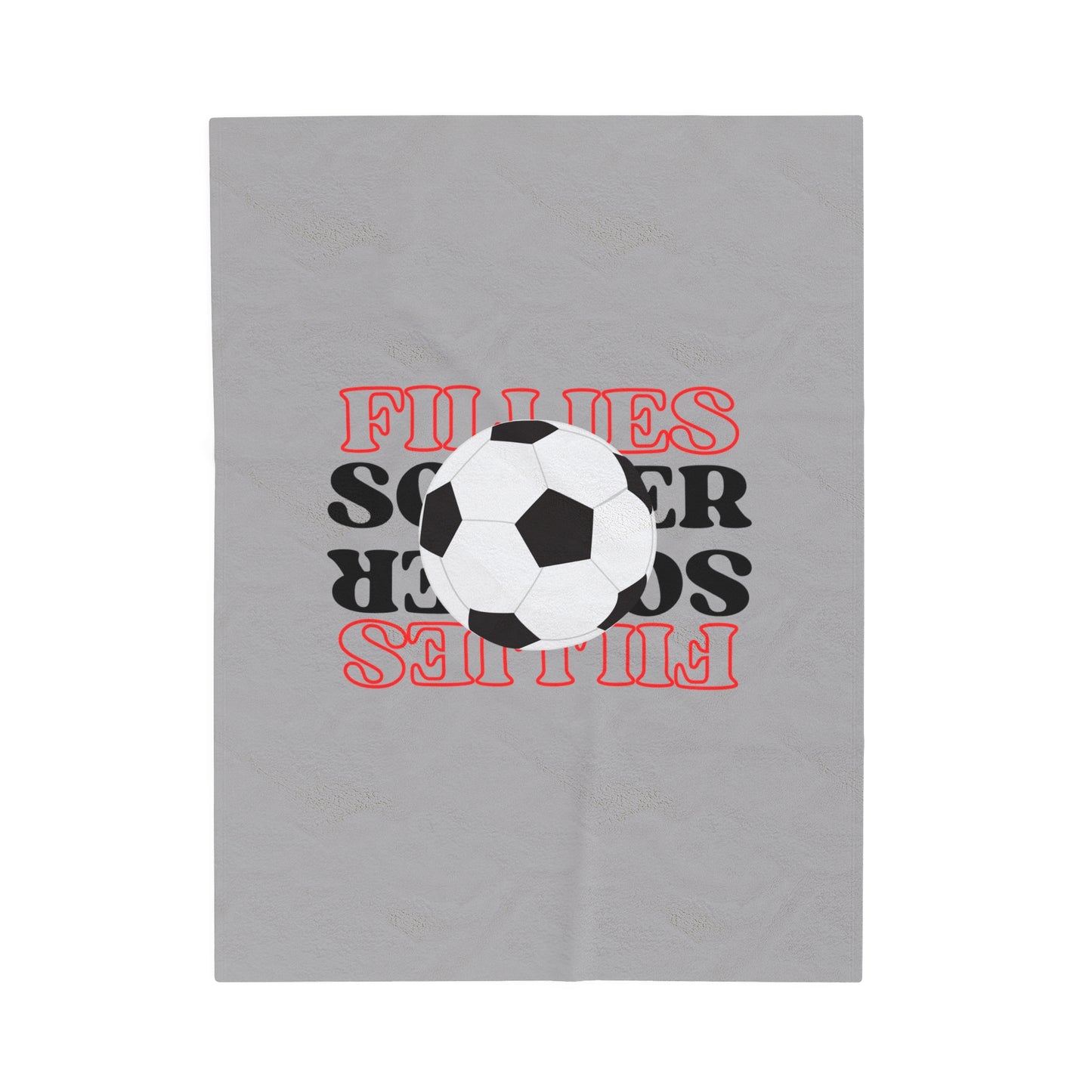 Fillies Soccer Mirror Image Velveteen Plush Blanket