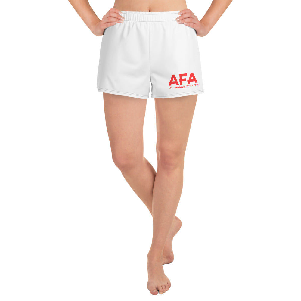 Red All Female Athletes Women’s Recycled Athletic Shorts