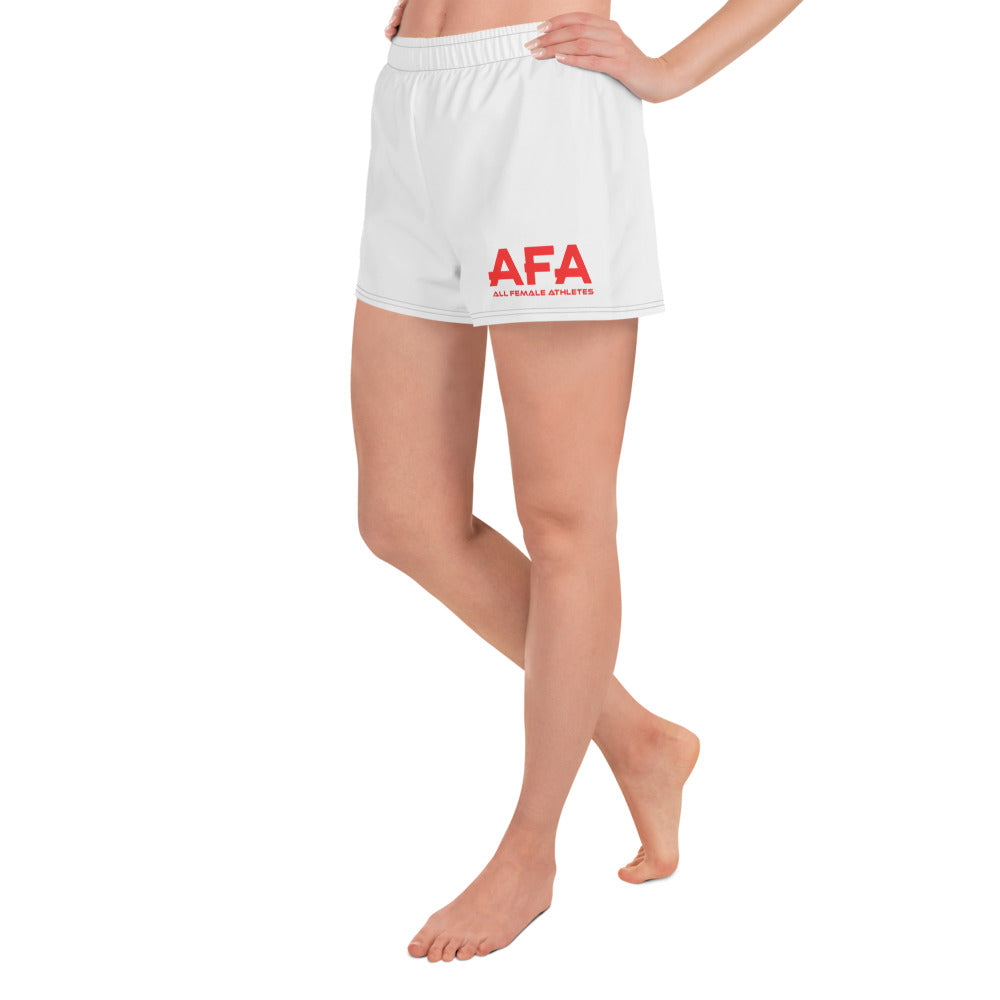 Red All Female Athletes Women’s Recycled Athletic Shorts