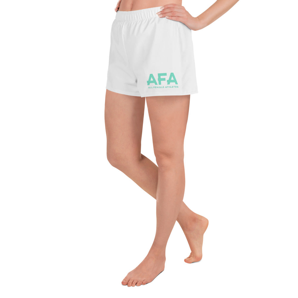 Light Green All Female Athletes Women’s Recycled Athletic Shorts