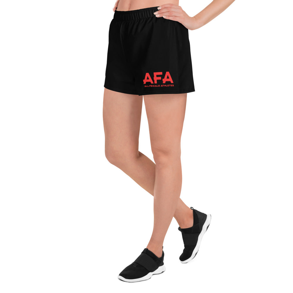 Red All Female Athletes Women’s Recycled Athletic Shorts