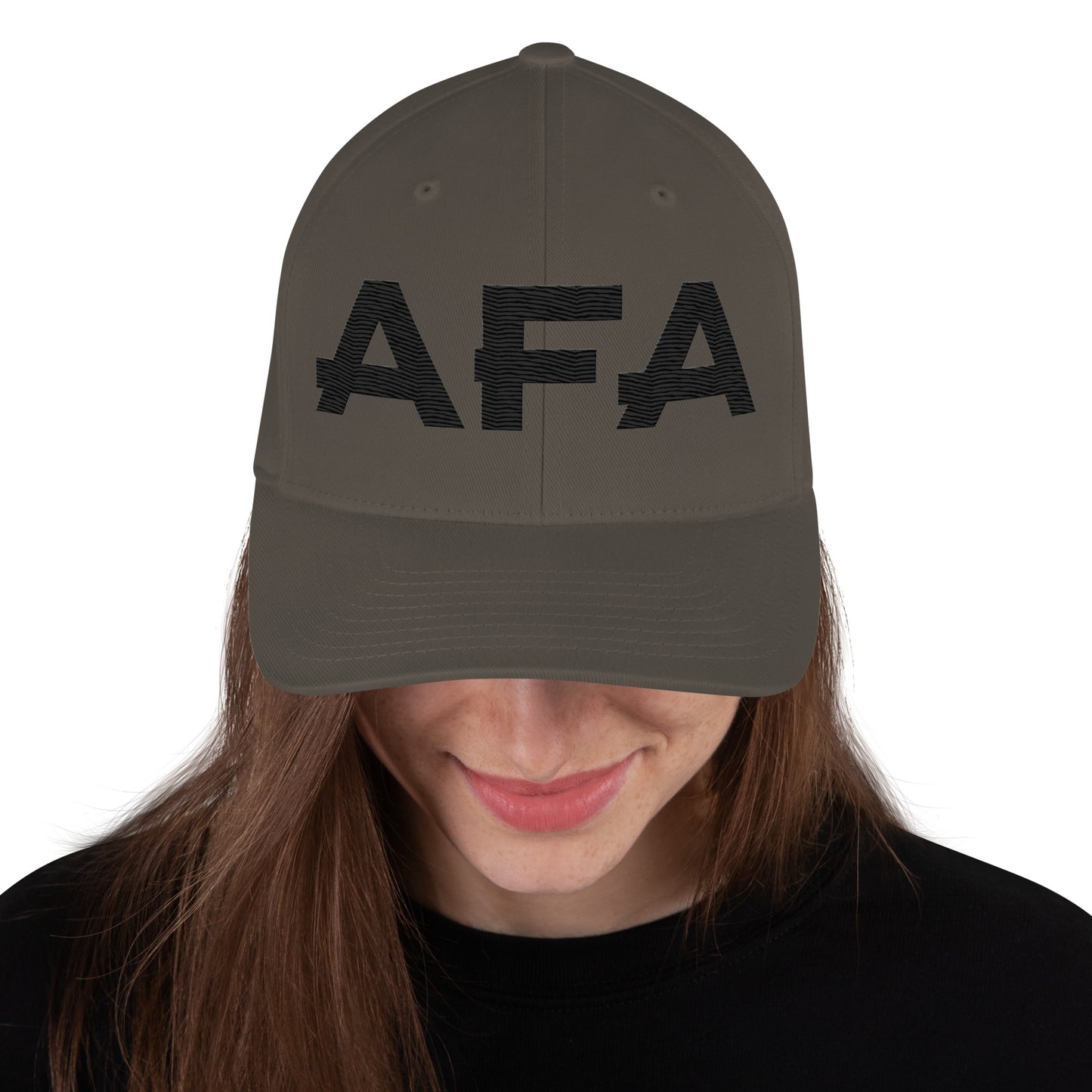 Black AFA Embroidered Structured Twill Cap