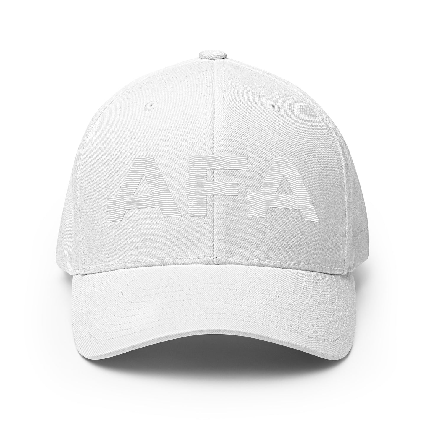 White AFA Embroidered Structured Twill Cap