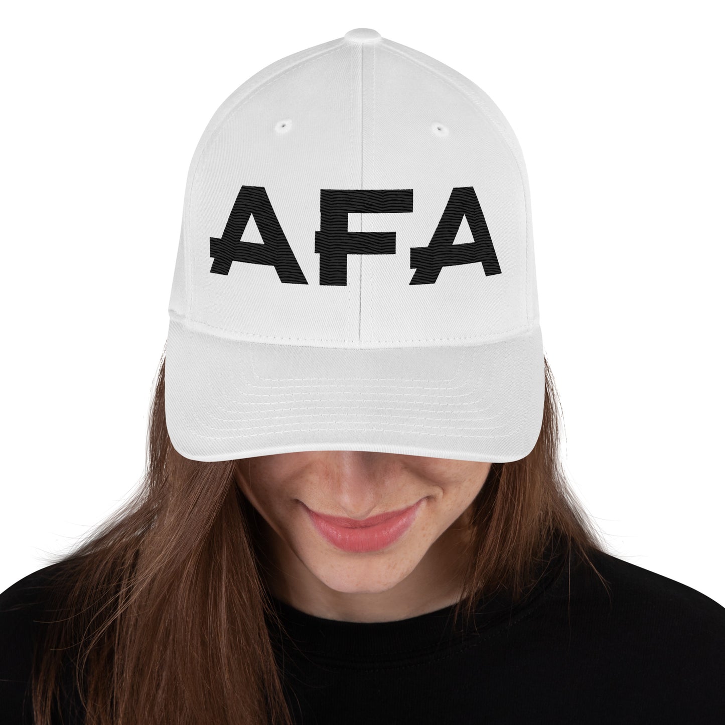 Black AFA Embroidered Structured Twill Cap