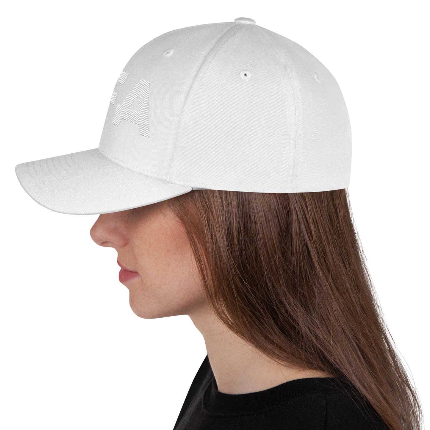 White AFA Embroidered Structured Twill Cap